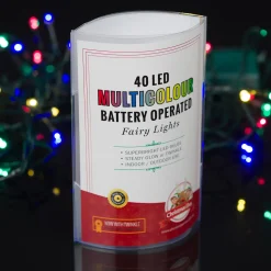 40 Led Battery Operated Fairy Lights - Multicolour