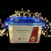 400 Led Connectable Copper Twisted Lights Warm White - Silver Wire