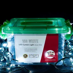 180 Led Connectable Curtain Lights White (18 Drops)