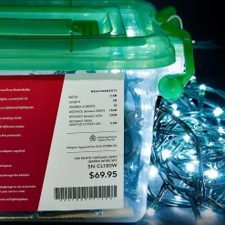 180 Led Connectable Curtain Lights White (18 Drops)