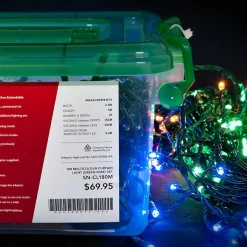 180 Led Connectable Curtain Lights Multi Colour (18 Drops)