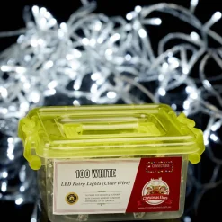 100 Led Connectable Fairy Lights White - Clear Wire