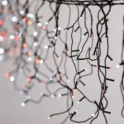 400 Led Connectable Icicle Lights - Red White