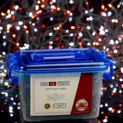 400 Led Connectable Icicle Lights - Red White