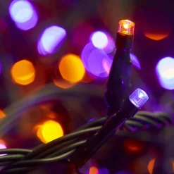 400 Led Connectable Icicle Lights - Orange Purple