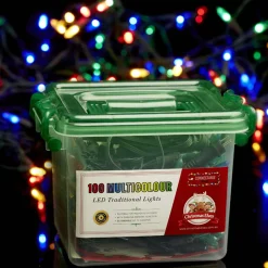 100 Led Connectable Retro Bulb Fairy Lights - Multi Colour