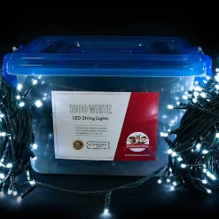 1000 Led Connectable String Lights White - Green Wire