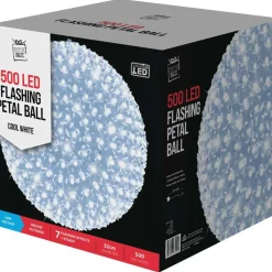 500 Led Petal Ball Flash White - 32Cm