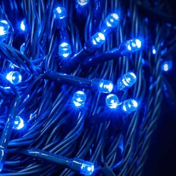 400 Led String Lights Blue - Green Wire