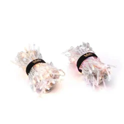 190 Led Twinkly App Controlled Smart Icicle Lights Warm White - Clear Wire