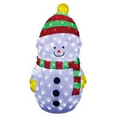 Acrylic Led Christmas Snowman Outdoor Decoration - 90Cm