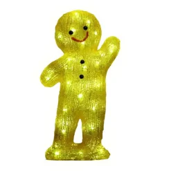 Acrylic Light Up Gingerbread Man - 40Cm