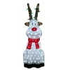 Acrylic Light Up Sitting Red Nose Reindeer - 91Cm