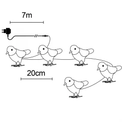 Acylic Baby Bird (Set Of 5) - 10Cm