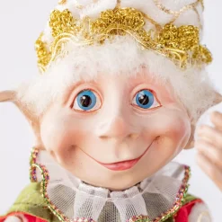 Adorable Cream Red Green Jonte Elf - 30Cm