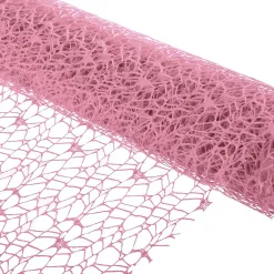 Baby Pink Lace Spider Mesh Roll - 4.5M