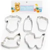 Baby Shower Stainless Steel Cookie Cutter Pack - 5Pce