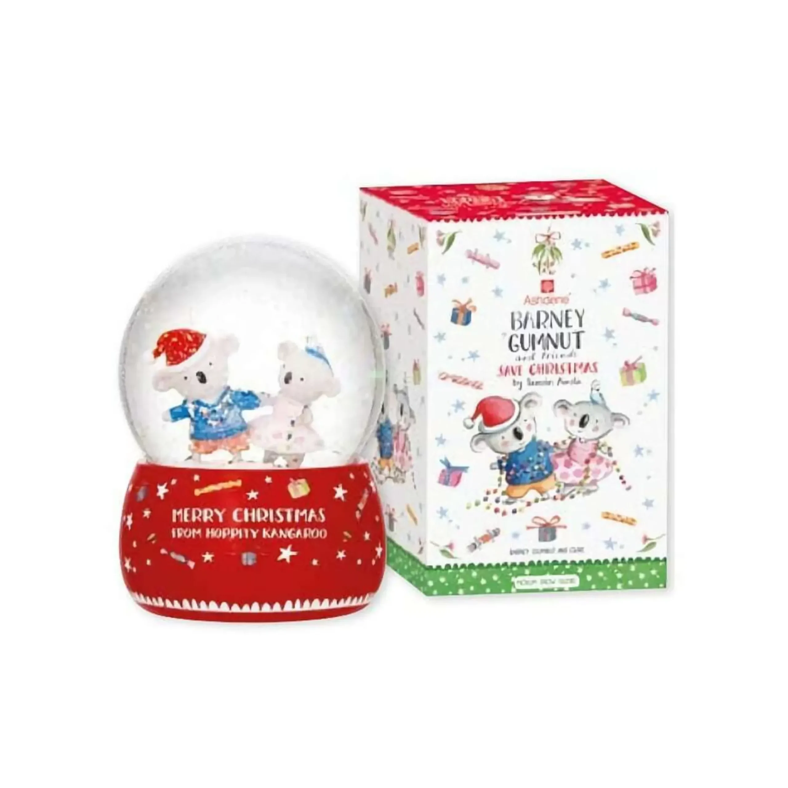Barney Saves Christmas Barney And Olive Snowglobe - 13.3Cm