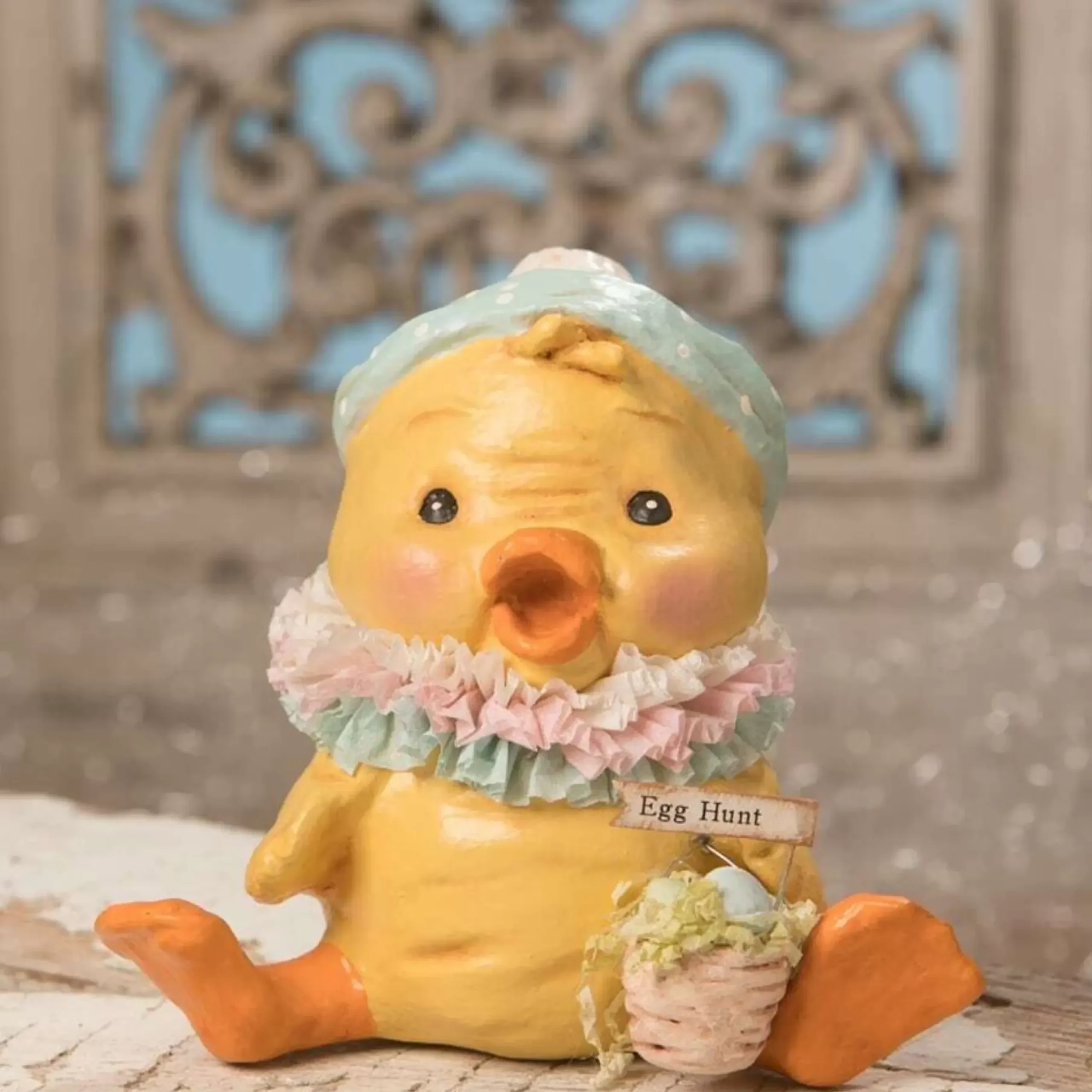 Bethany Lowe Easter Beanie Chick - 13Cm