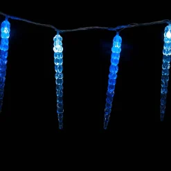 Blue And White Acrylic Icicle Lights With 15 Led (Set Of 15) - 19Cm