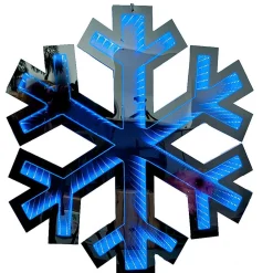 Blue Light Up Snowflake - 62Cm