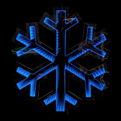 Blue Lightup Snowflake - 40Cm