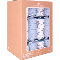 Blue White Hygge Christmas Crackers (Pack Of 12) - 30Cm