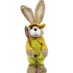 Brown Jute Easter Bunny With Spade - 37Cm