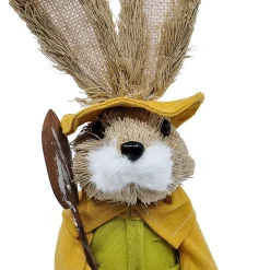 Brown Jute Easter Bunny With Spade - 37Cm