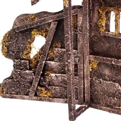 Brown Nativity Stable - 45Cm