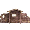 Brown Nativity Stable - 35Cm