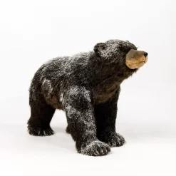 Brown Walking Bear Covered In Snow - 82Cm