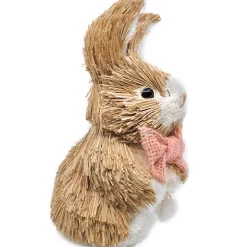 Bunny Rabbit With Pink Bow Tie - 21Cm