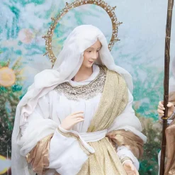 Burgundy Beige Green Nativity Set Noelle Collection (Set Of 6) - 106Cm