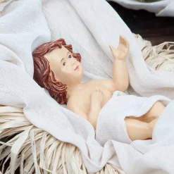 Burgundy Beige Green Nativity Set Noelle Collection (Set Of 6) - 81Cm