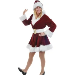 Burgundy Velvet Christmas Pixie Elf (Size 12-14)