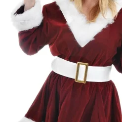 Burgundy Velvet Christmas Pixie Elf (Size 12-14)