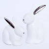 Ceramic White Cuddling Bunnies (Set Of 2) - 13Cm