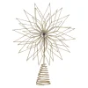 Champagne Flowerburst Wire Tree Topper - 30Cm