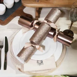 Champagne Mix Regency Christmas Crackers (Pack Of 6) - 33Cm