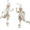 Champagne White Gold Posable Elf (2 Styles) - 40Cm