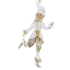 Champagne White Gold Posable Elf (2 Styles) - 40Cm