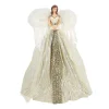 Champagne With White Wings Angel Tree Topper - 30Cm