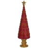 Cherry Red Starlight Sparkle Cone Tree - 43Cm