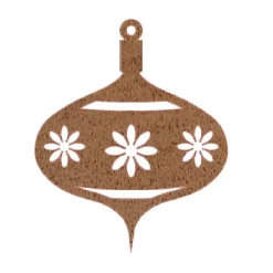 Christmas Bauble Decoration Moroccan Floral Garden Art - 9Cm