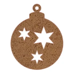 Christmas Bauble With Stars Decoration Garden Art - 7Cm