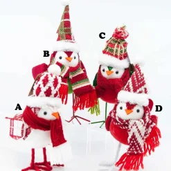 Christmas Bird With Hat And Scarf (4 Styles) - 25Cm