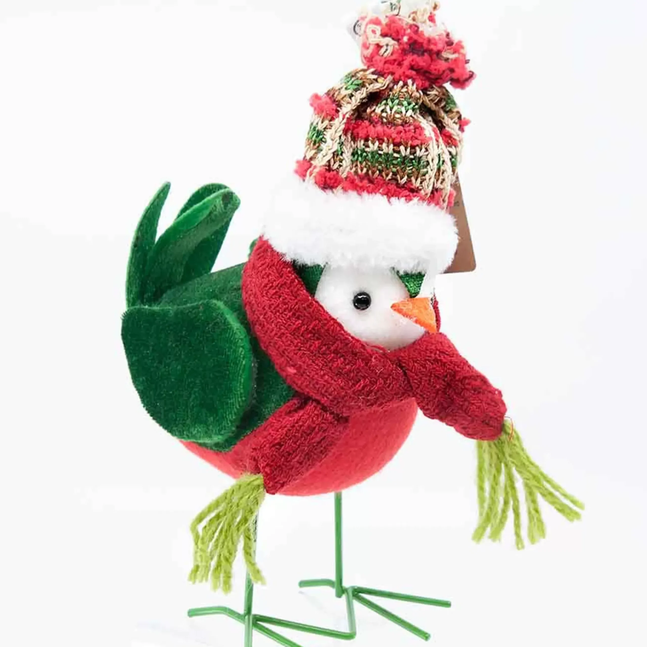 Christmas Bird With Hat And Scarf (4 Styles) - 25Cm