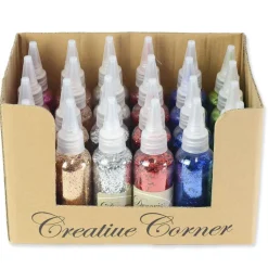 Christmas Bottle Of Glitter (6 Colours) - 12Cm