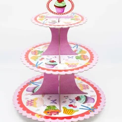 Christmas Cake Stand 3 Tier Printed - 37Cm